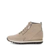 Enkellaarsjes met veter beige