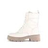 Enkellaarsjes met veter beige