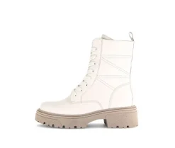 Enkellaarsjes met veter beige