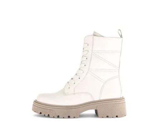 Enkellaarsjes met veter beige