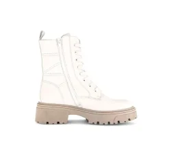 Enkellaarsjes met veter beige