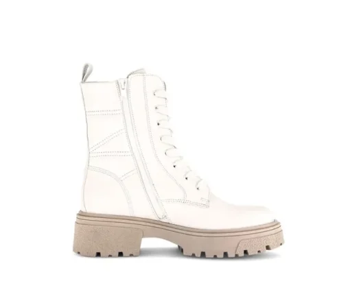Enkellaarsjes met veter beige