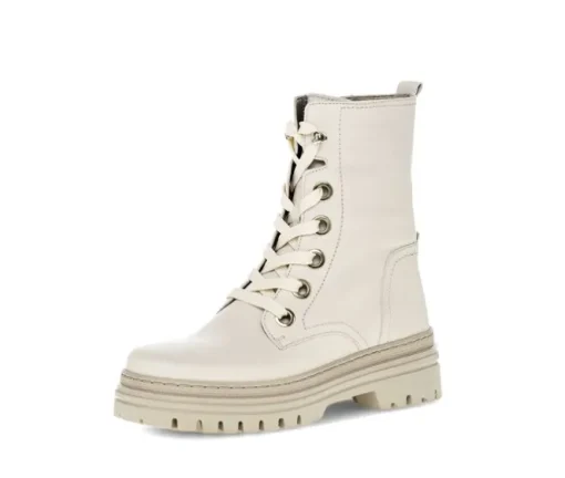 Enkellaarsjes met veter beige