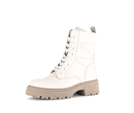 Enkellaarsjes met veter beige