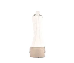 Enkellaarsjes met veter beige