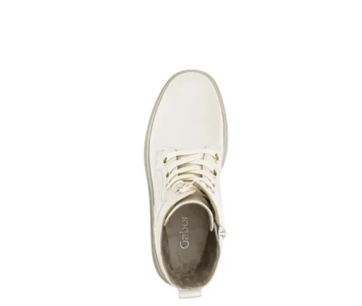 Enkellaarsjes met veter beige