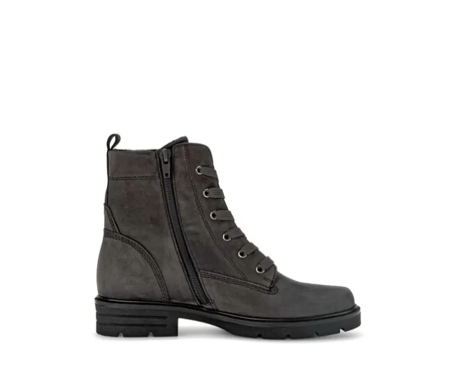 Enkellaarsjes met veter grijs