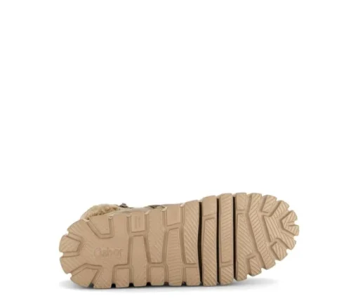 Enkellaarsjes op plateau beige
