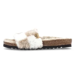Pluche pantoffel beige