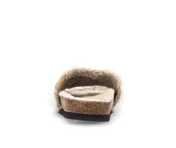 Pluche pantoffel beige
