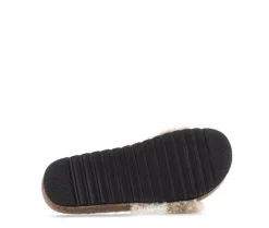 Pluche pantoffel beige