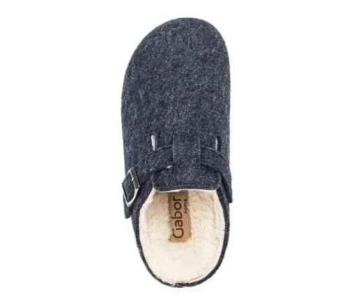 Pluche pantoffel blauw