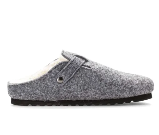 Pluche pantoffel grijs