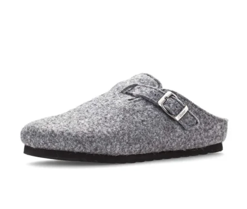 Pluche pantoffel grijs