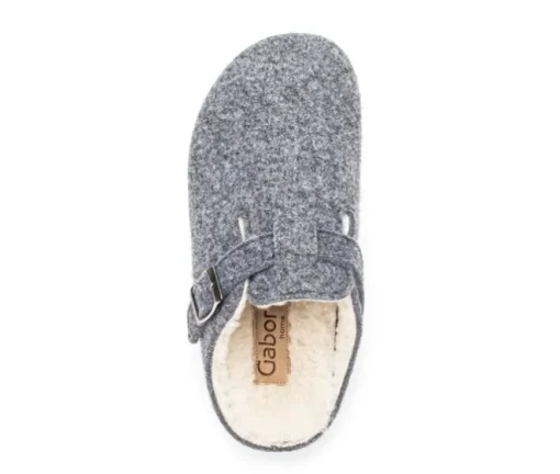 Pluche pantoffel grijs