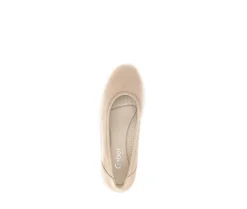 Pump met sleehak beige