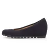 Pump met sleehak blauw