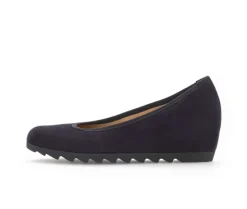 Pump met sleehak blauw
