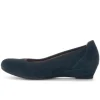 Pump met sleehak blauw