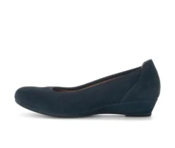 Pump met sleehak blauw
