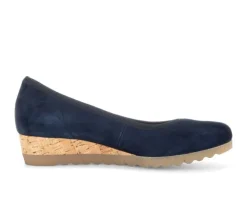 Pump met sleehak blauw