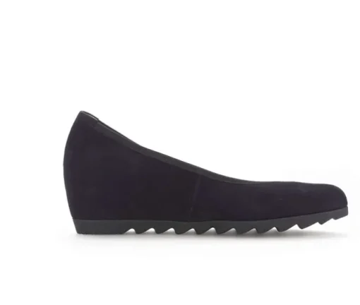 Pump met sleehak blauw