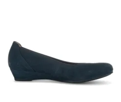 Pump met sleehak blauw