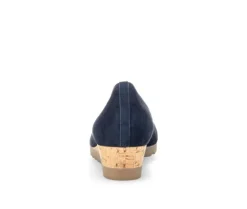 Pump met sleehak blauw