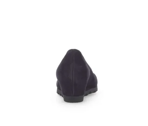 Pump met sleehak blauw