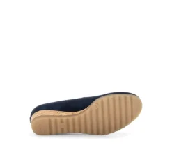 Pump met sleehak blauw