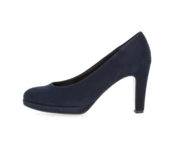 Pump op plateauzool blauw