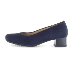 Pump op plateauzool blauw