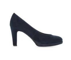 Pump op plateauzool blauw