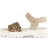 Sandal met riempjes beige
