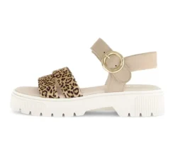 Sandal met riempjes beige