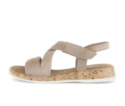 Sandal met riempjes beige
