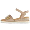 Sandal met riempjes beige