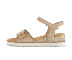 Sandal met riempjes beige