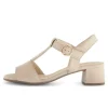 Sandal met riempjes beige