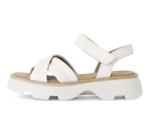 Sandal met riempjes beige