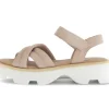 Sandal met riempjes beige