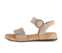 Sandal met riempjes beige