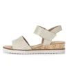 Sandal met riempjes beige