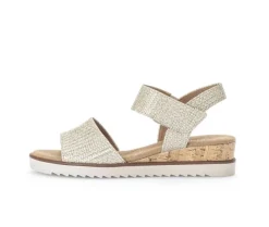 Sandal met riempjes beige