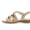 Sandal met riempjes beige
