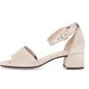 Sandal met riempjes beige