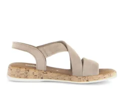 Sandal met riempjes beige