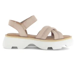 Sandal met riempjes beige
