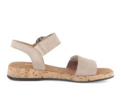 Sandal met riempjes beige