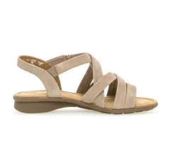 Sandal met riempjes beige